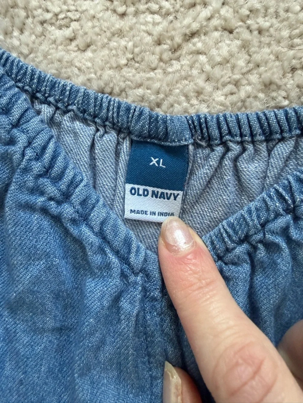 Old Navy Light Blue Denim Jumpsuit with Wide Legs - Picture 9 of 10